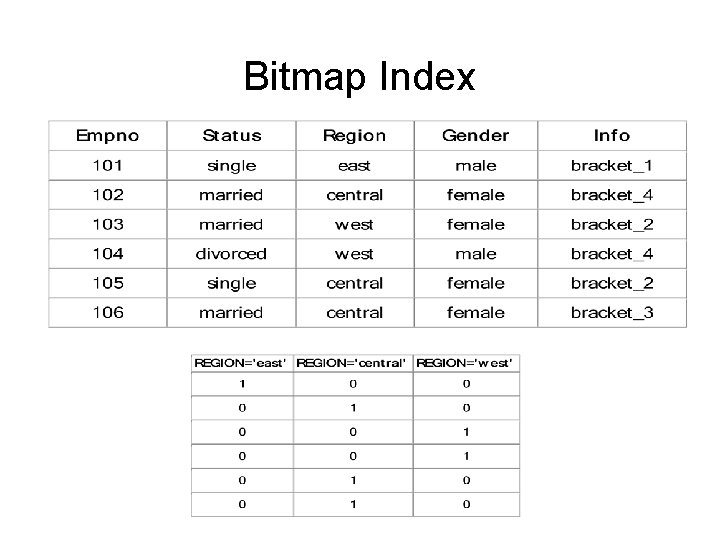 Bitmap Index Bitmap Index
