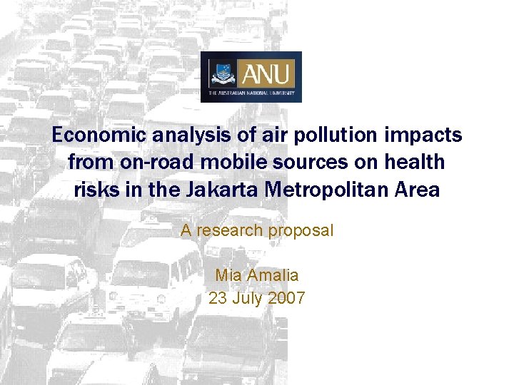 Economic analysis of air pollution impacts from on-road mobile sources on health risks in
