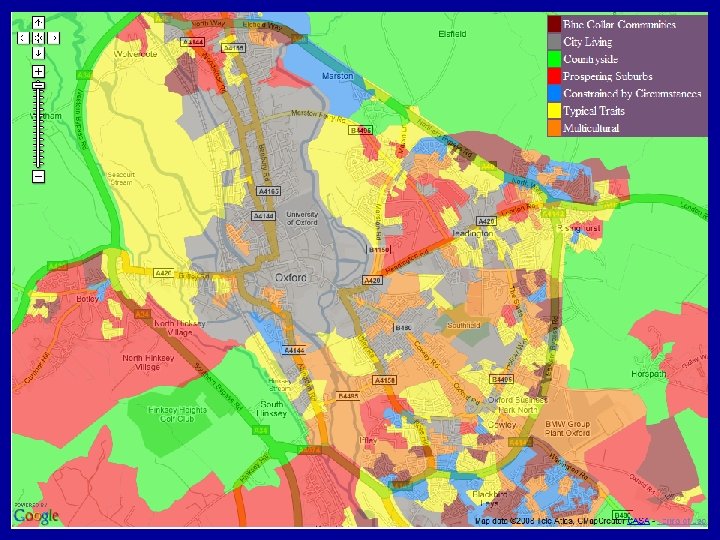 Classifying areas using census data 