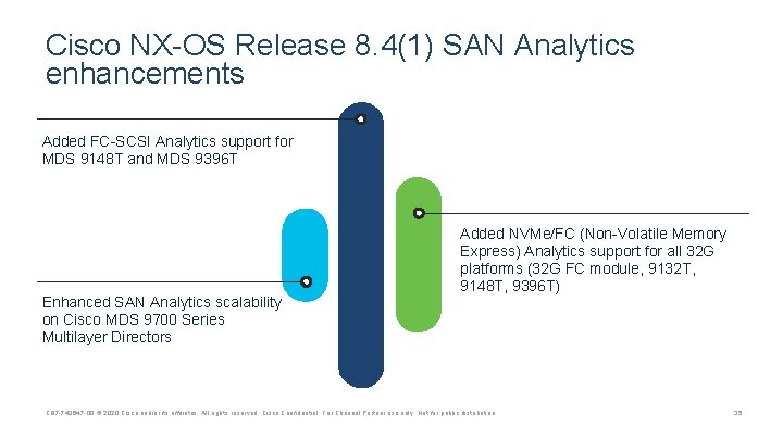 Cisco NX-OS Release 8. 4(1) SAN Analytics enhancements Added FC-SCSI Analytics support for MDS