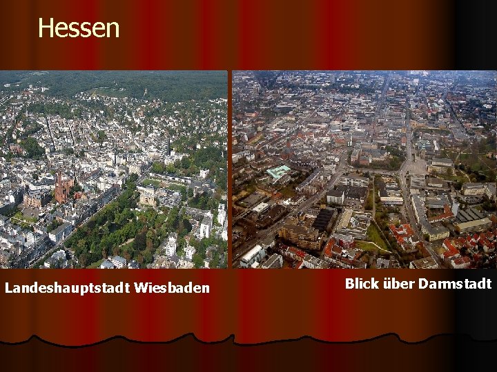 Hessen Landeshauptstadt Wiesbaden Blick über Darmstadt 