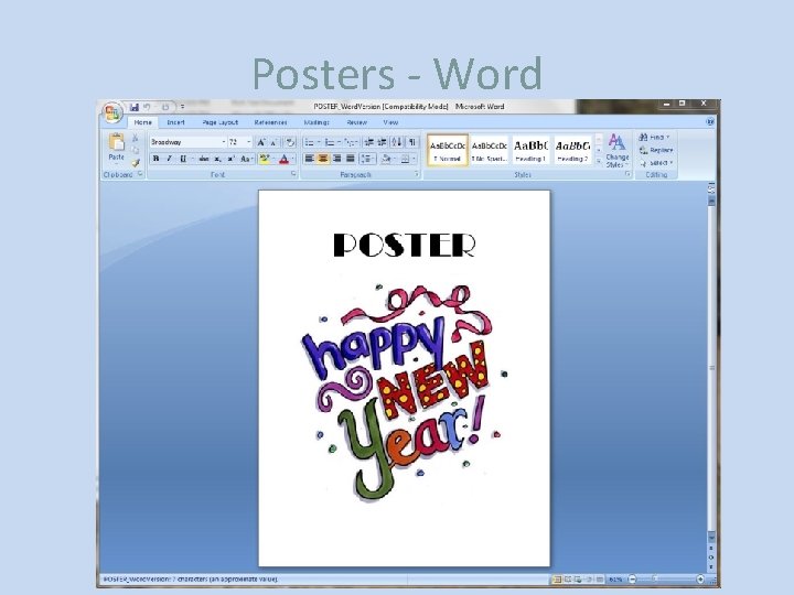 Posters - Word 