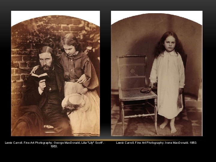 Lewis Carroll. Fine Art Photography. George Mac. Donald, Lilia "Lily" Scott". 1863. Lewis Carroll.