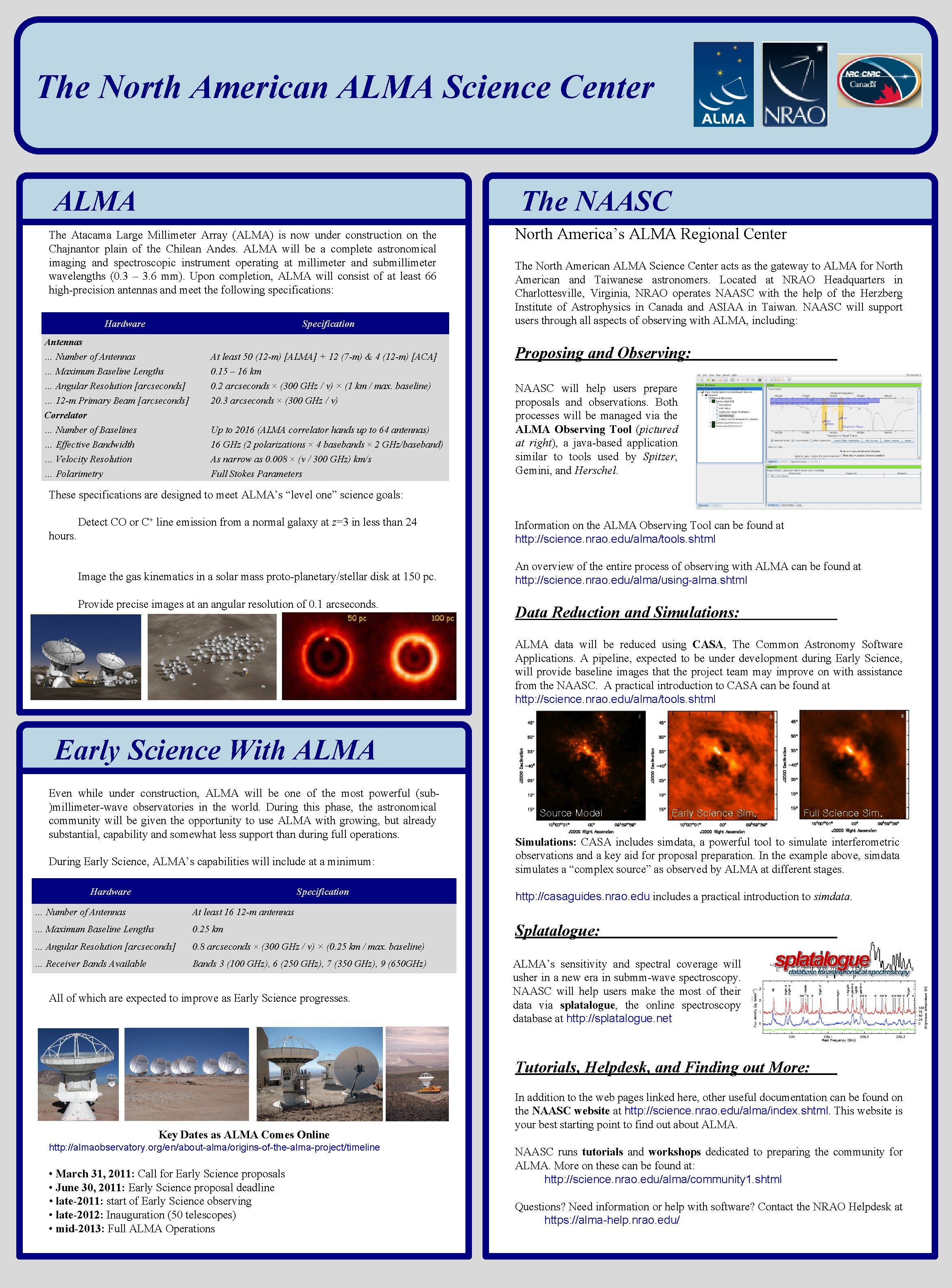 The North American ALMA Science Center ALMA The NAASC The Atacama Large Millimeter Array