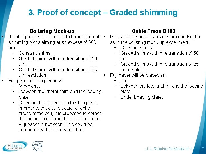 3. Proof of concept – Graded shimming Collaring Mock-up • • 4 coil segments,