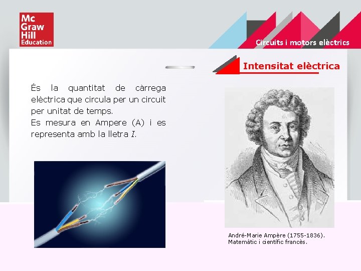 Circuits i motors elèctrics Intensitat elèctrica És la quantitat de càrrega elèctrica que circula