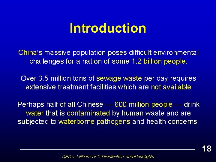 Introduction China’s massive population poses difficult environmental challenges for a nation of some 1.