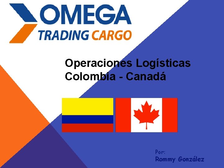 Operaciones Logísticas Colombia - Canadá Por: Rommy González 