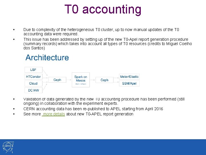 T 0 accounting § § § Due to complexity of the heterogeneous T 0