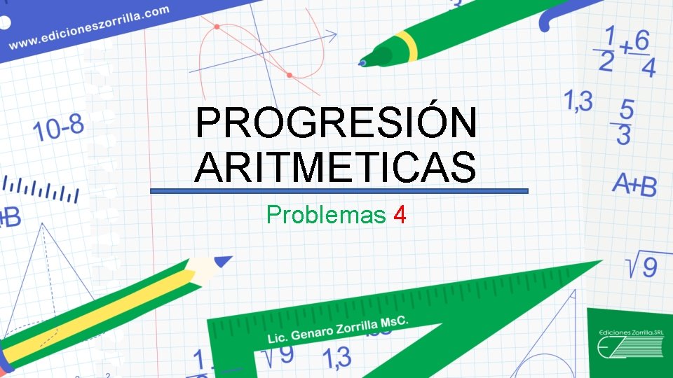 PROGRESIÓN ARITMETICAS Problemas 4 