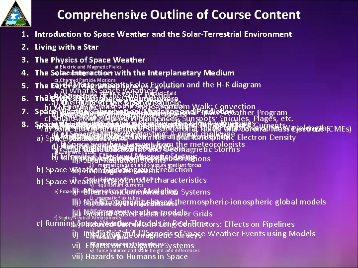 Comprehensive Outline of Course Content 1. 2. 3. 4. 5. 6. 7. 8. Introduction