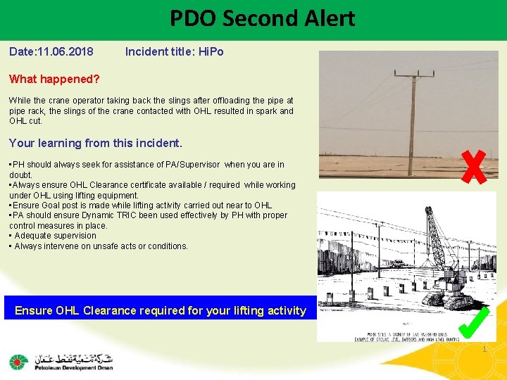 PDO Second Alert Date: 11. 06. 2018 Incident title: Hi. Po What happened? While