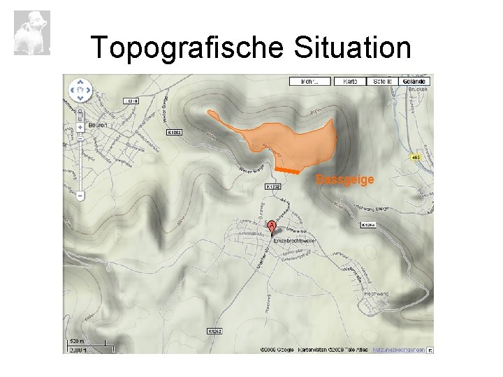 Topografische Situation Bassgeige 