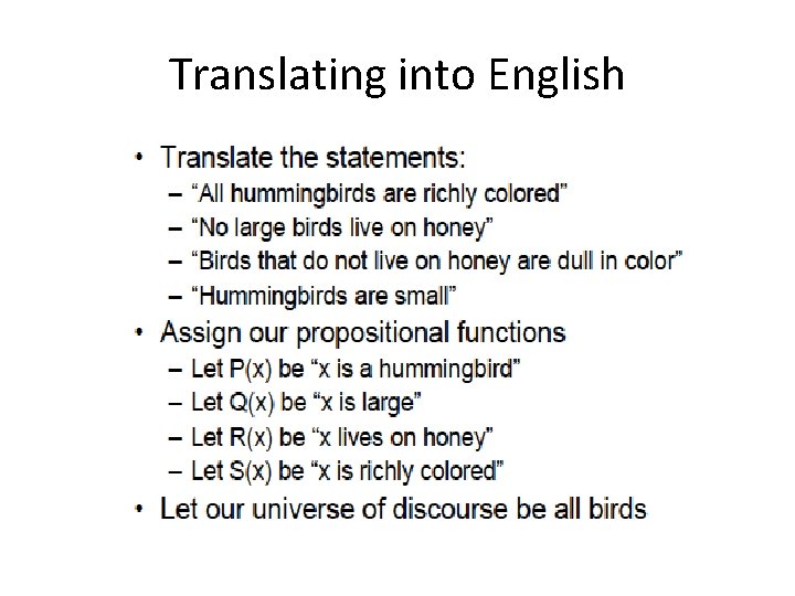 Translating into English 