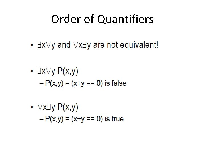 Order of Quantifiers 