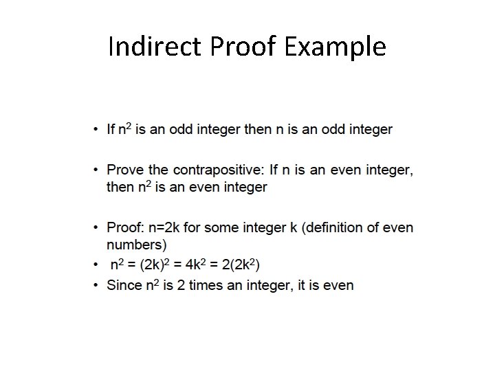 Indirect Proof Example 