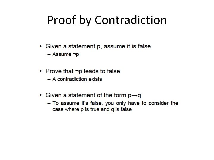 Proof by Contradiction 