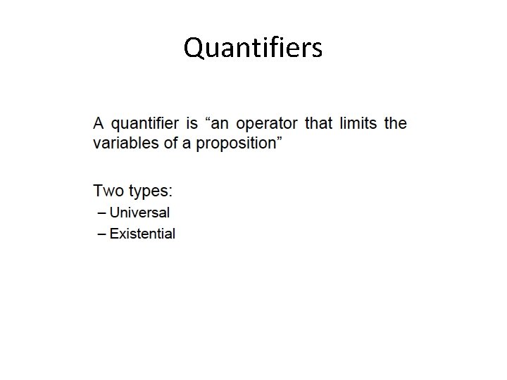 Quantifiers 