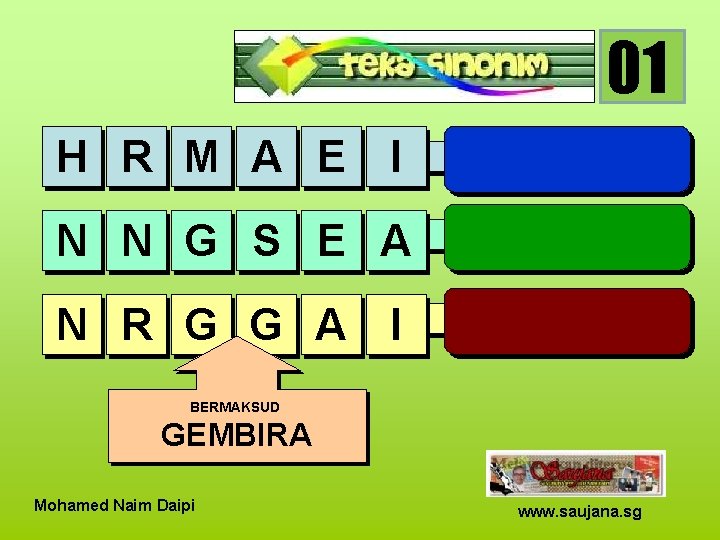 01 H R M A E I N N G S E A N