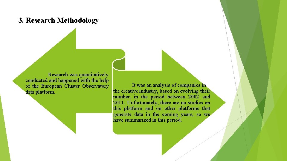 3. Research Methodology Research. was quantitatively conducted and happened with the help It was 3. Research Methodology Research. was quantitatively conducted and happened with the help It was