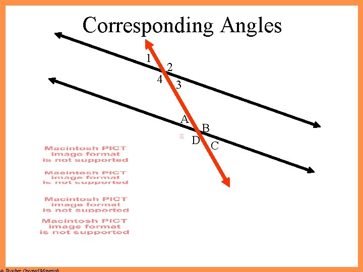 Corresponding Angles 1 4 2 3 A B D C 
