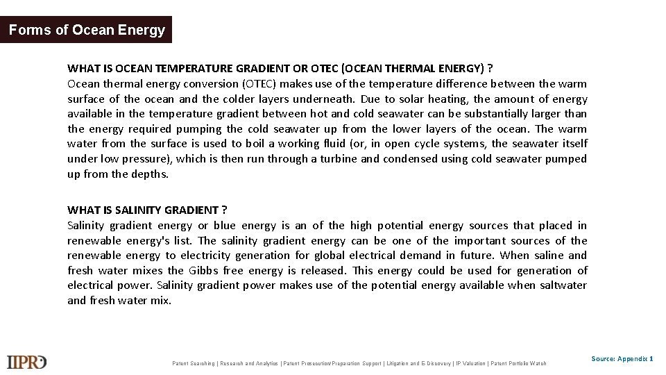 Forms of Ocean Energy WHAT IS OCEAN TEMPERATURE GRADIENT OR OTEC (OCEAN THERMAL ENERGY)