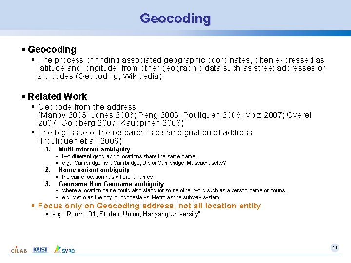 Mapping of Geographical Entity with Meeting Location from