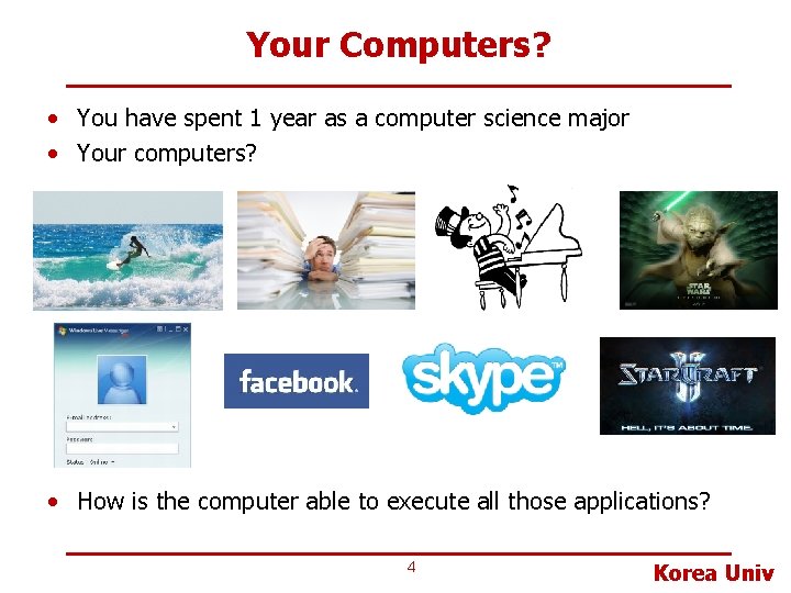 Your Computers? • You have spent 1 year as a computer science major • Your Computers? • You have spent 1 year as a computer science major •