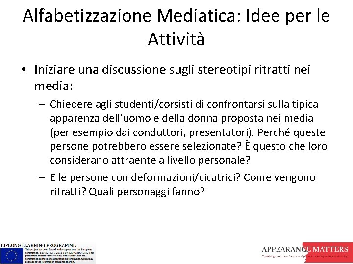 Alfabetizzazione Mediatica: Idee per le Attività • Iniziare una discussione sugli stereotipi ritratti nei Alfabetizzazione Mediatica: Idee per le Attività • Iniziare una discussione sugli stereotipi ritratti nei