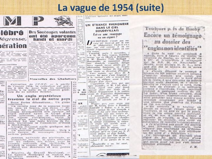 La vague de 1954 (suite) La vague de 1954 (suite)