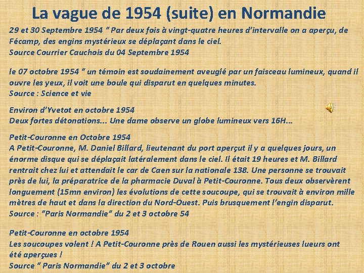 La vague de 1954 (suite) en Normandie 29 et 30 Septembre 1954 “ Par La vague de 1954 (suite) en Normandie 29 et 30 Septembre 1954 “ Par