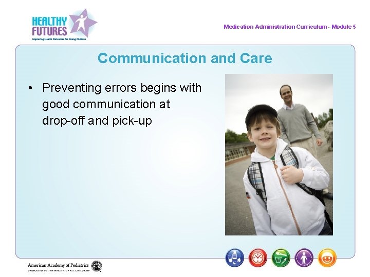 Medication Administration Curriculum - Module 5 Communication and Care • Preventing errors begins with