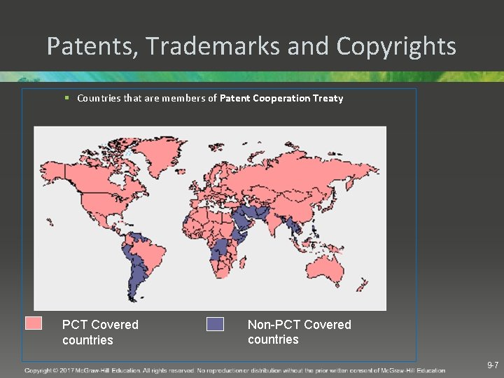 Patents, Trademarks and Copyrights § Countries that are members of Patent Cooperation Treaty PCT
