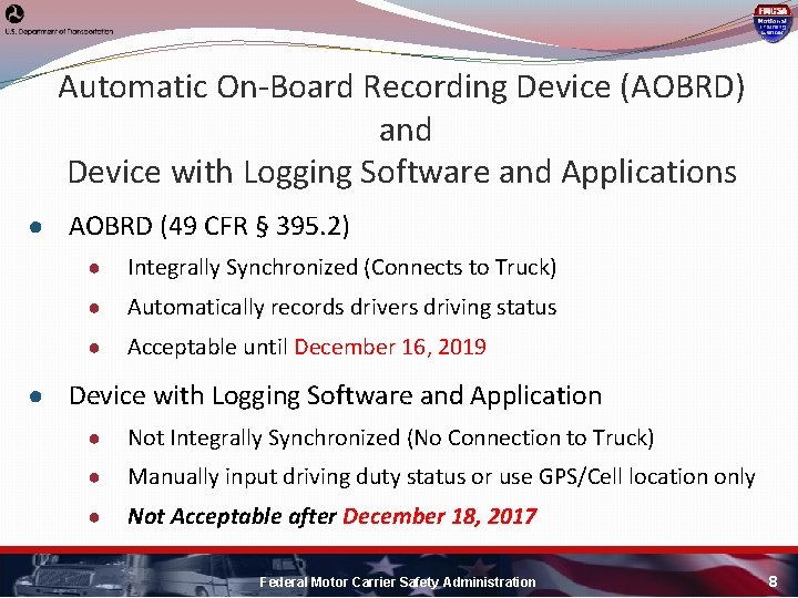 Automatic On-Board Recording Device (AOBRD) and Device with Logging Software and Applications ● AOBRD Automatic On-Board Recording Device (AOBRD) and Device with Logging Software and Applications ● AOBRD