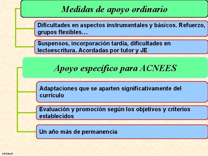 Medidas de apoyo ordinario Dificultades en aspectos instrumentales y básicos. Refuerzo, grupos flexibles… Suspensos,