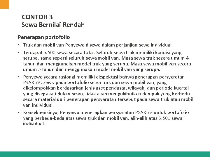 CONTOH 3 Sewa Bernilai Rendah Penerapan portofolio • Truk dan mobil van Penyewa disewa CONTOH 3 Sewa Bernilai Rendah Penerapan portofolio • Truk dan mobil van Penyewa disewa