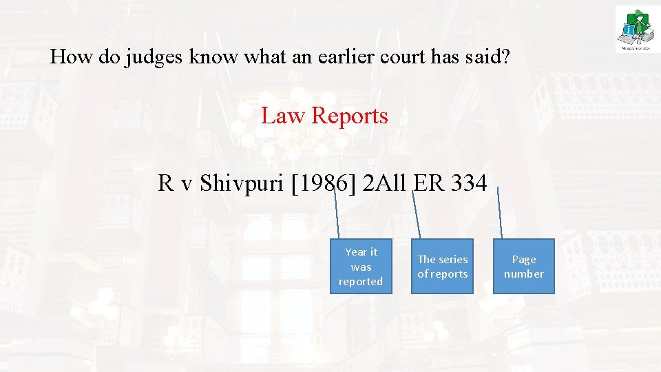 How do judges know what an earlier court has said? Law Reports R v