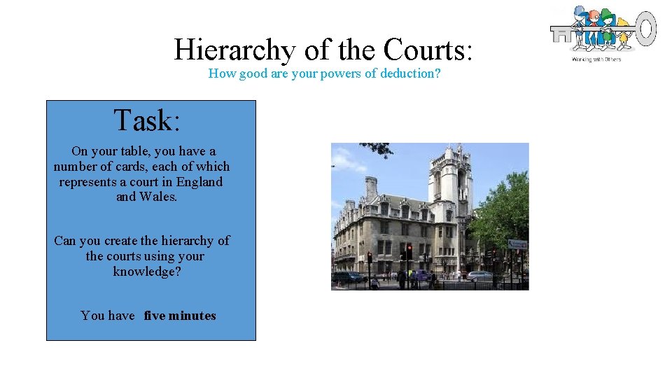 Hierarchy of the Courts: How good are your powers of deduction? Task: On your
