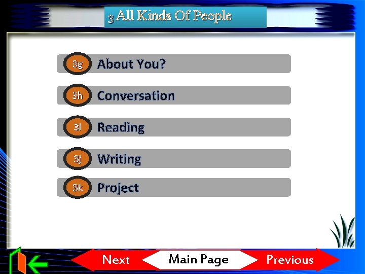 3 All Kinds Of People 3 g About You? 3 h Conversation 3 i 3 All Kinds Of People 3 g About You? 3 h Conversation 3 i