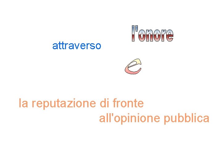 attraverso la reputazione di fronte all'opinione pubblica 