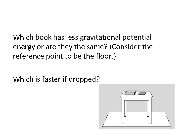 Which book has less gravitational potential energy or are they the same? (Consider the