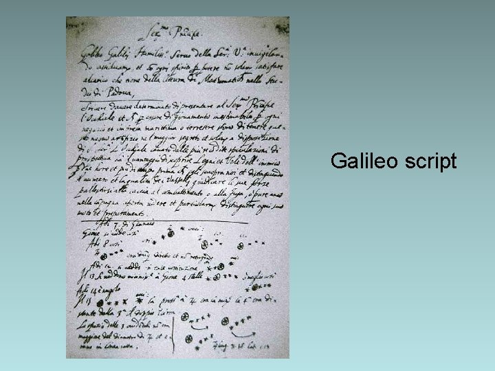 Galileo script Galileo script