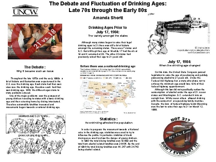 The Debate and Fluctuation of Drinking Ages: Late 70 s through the Early 80 The Debate and Fluctuation of Drinking Ages: Late 70 s through the Early 80