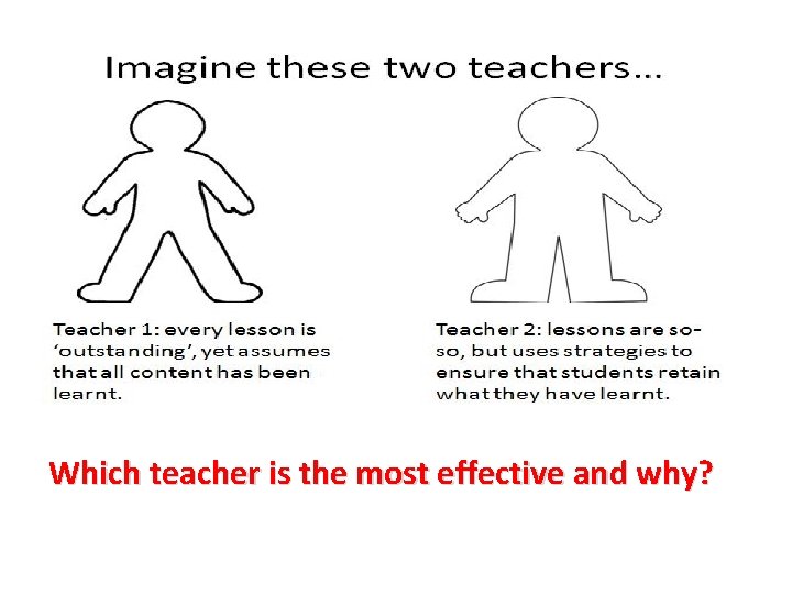 Which teacher is the most effective and why? 