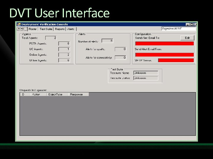 DVT User Interface DVT User Interface