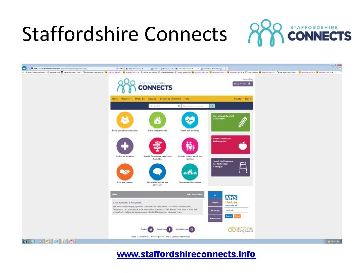 Staffordshire Connects www. staffordshireconnects. info 