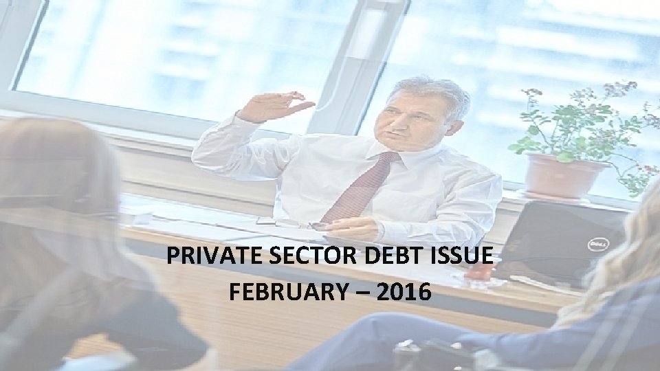 PRIVATE SECTOR DEBT ISSUE FEBRUARY – 2016 