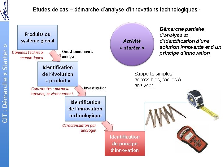 CIT : Démarche « Starter » Etudes de cas – démarche d’analyse d’innovations technologiques