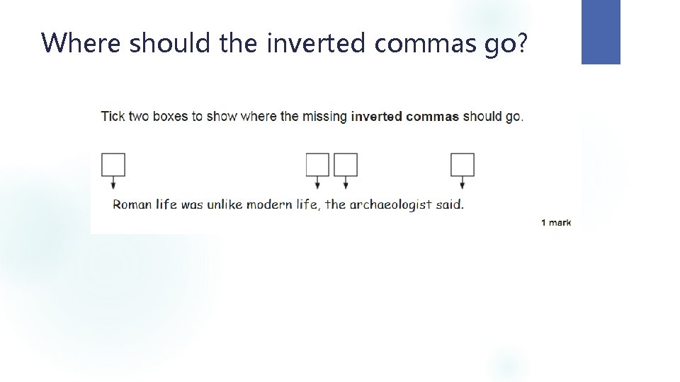 Where should the inverted commas go? 