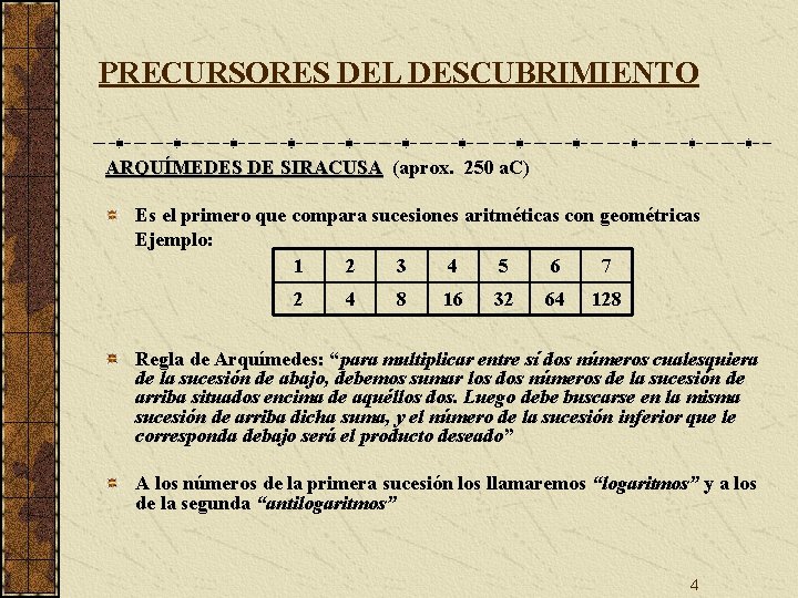 PRECURSORES DEL DESCUBRIMIENTO ARQUÍMEDES DE SIRACUSA (aprox. 250 a. C) Es el primero que